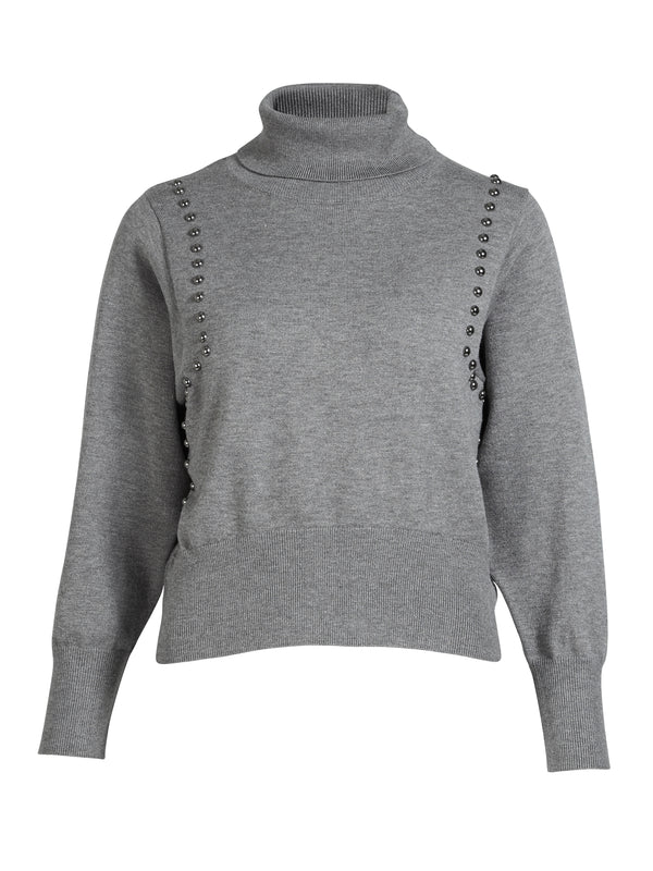 NÜ ADEA knit blouse Blouses 901 Grey mix