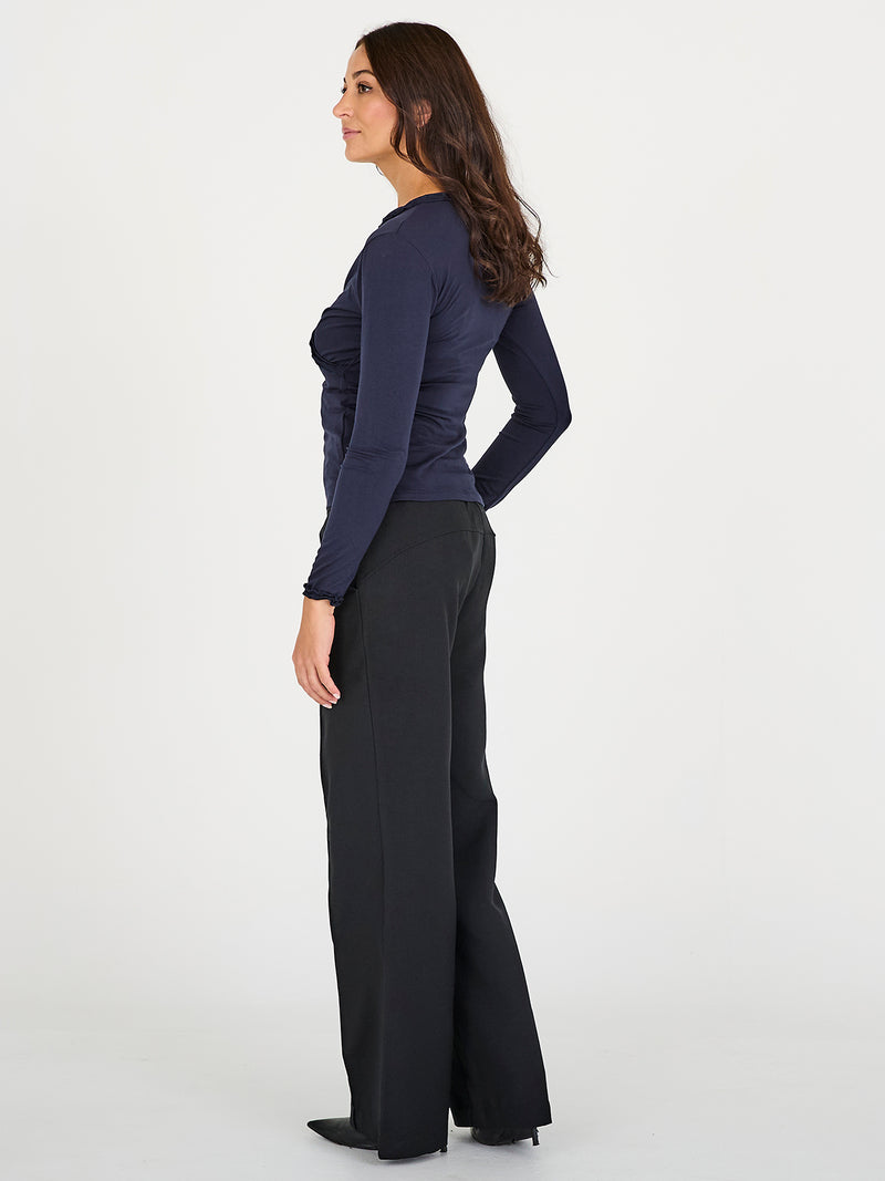 NÜ ADELE wrap tee Tops and T-shirts 224 Dark Brown