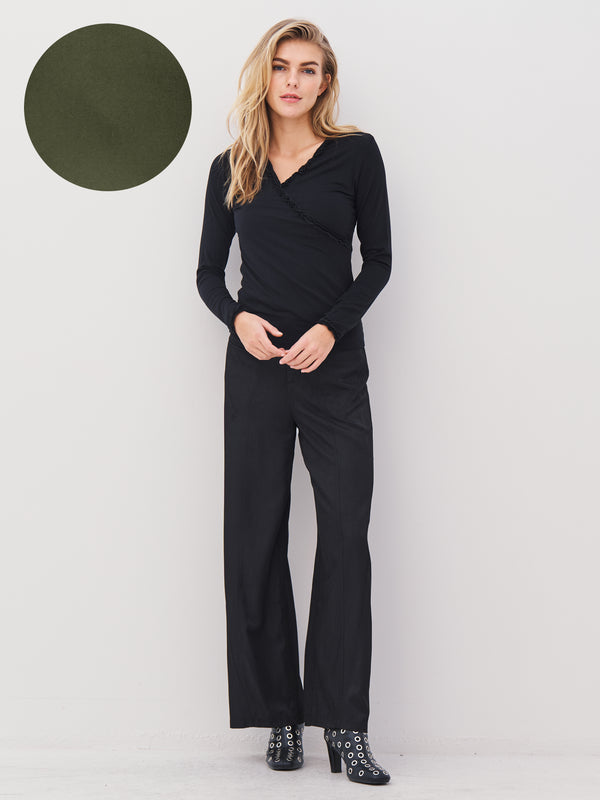 NÜ ADELE wrap tee Tops and T-shirts 393 Army