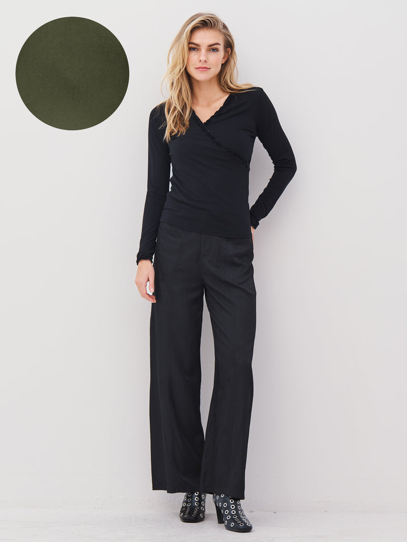NÜ ADELE wrap tee Tops and T-shirts 393 Army