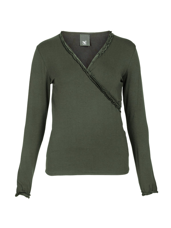 NÜ ADELE wrap tee Tops and T-shirts 393 Army