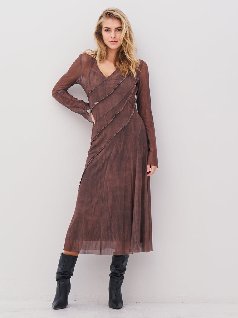 NÜ AGNA dress Dresses 289 Brown Mix