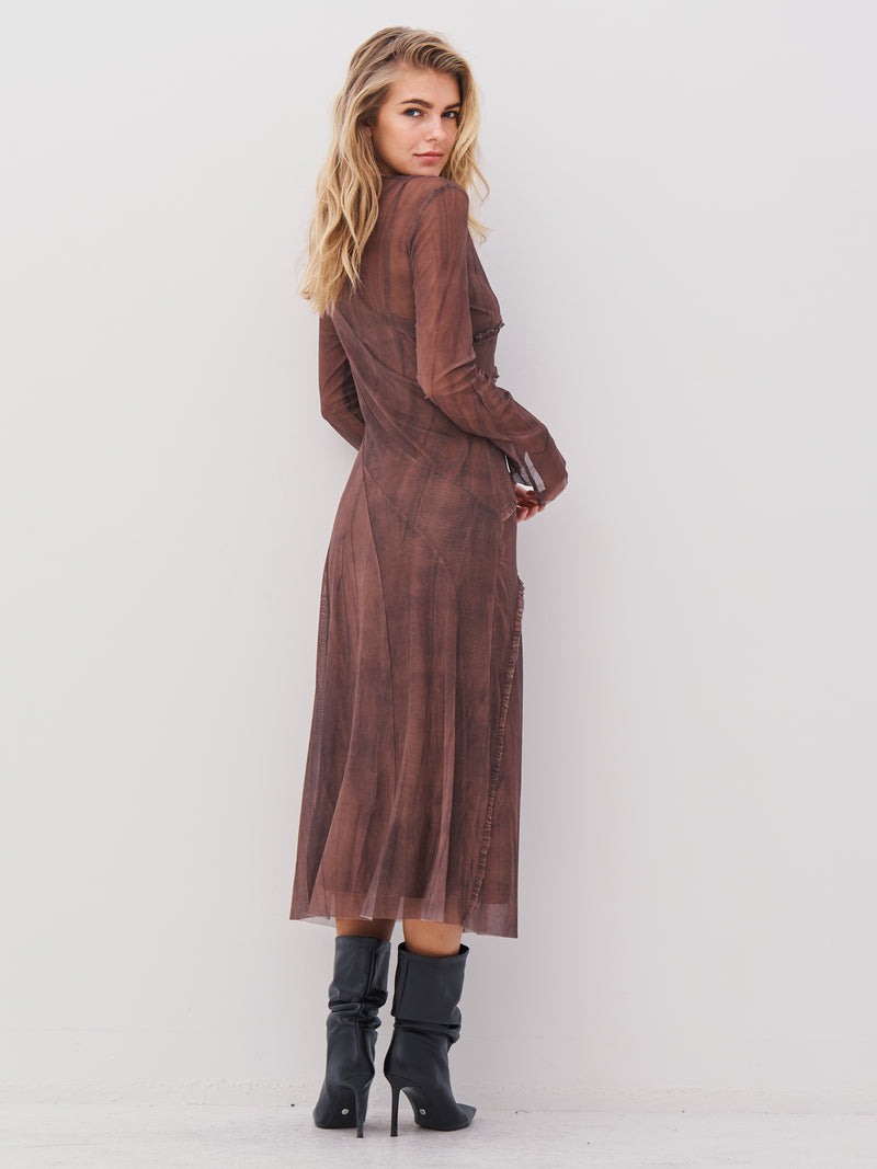NÜ AGNA dress Dresses 289 Brown Mix