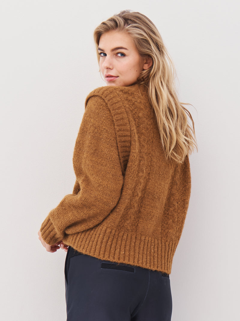 NÜ AGNES knit blouse Blouses 220 Camel