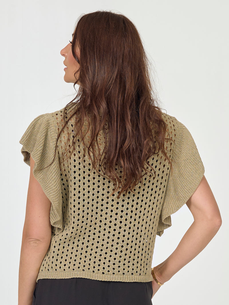 NÜ AIDA knit blouse Knit 393 Army