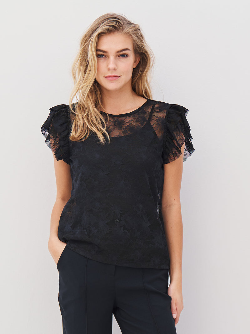 NÜ ALEC top Tops and T-shirts Black