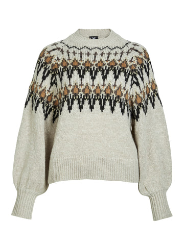 NÜ ALENA knit blouse Blouses 112 Bone mix