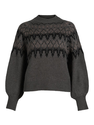 NÜ ALENA knit blouse Blouses 901 Grey mix