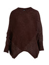 NÜ AMIA knit poncho Ponchos 789 Grape Mix