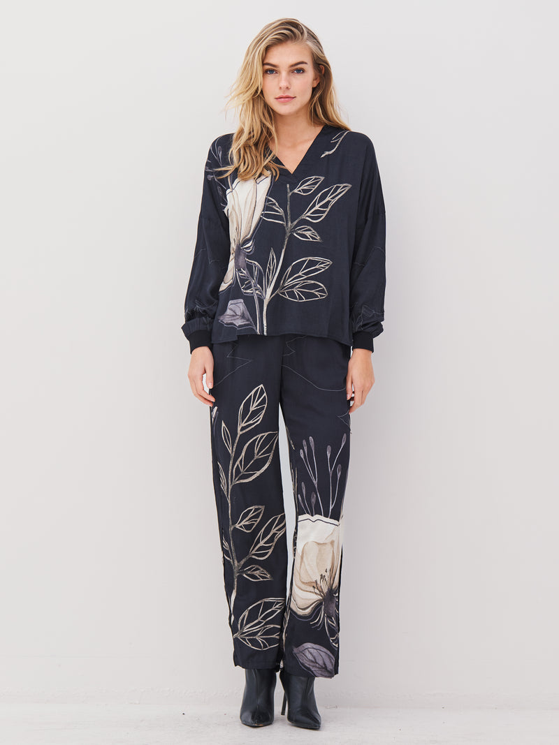 NÜ ANDY trousers Trousers Black mix