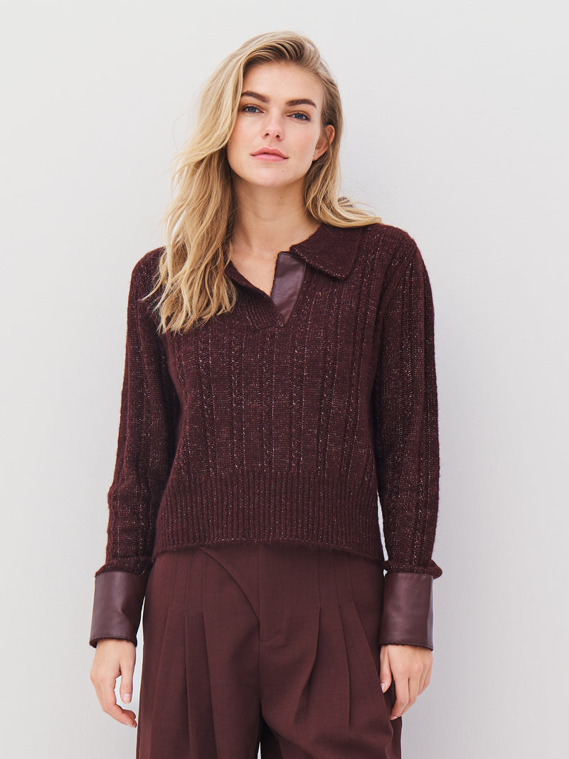 NÜ ANIA knit blouse Blouses 789 Grape Mix