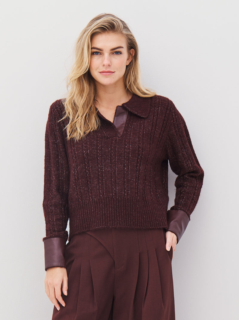 NÜ ANIA knit blouse Blouses 789 Grape Mix