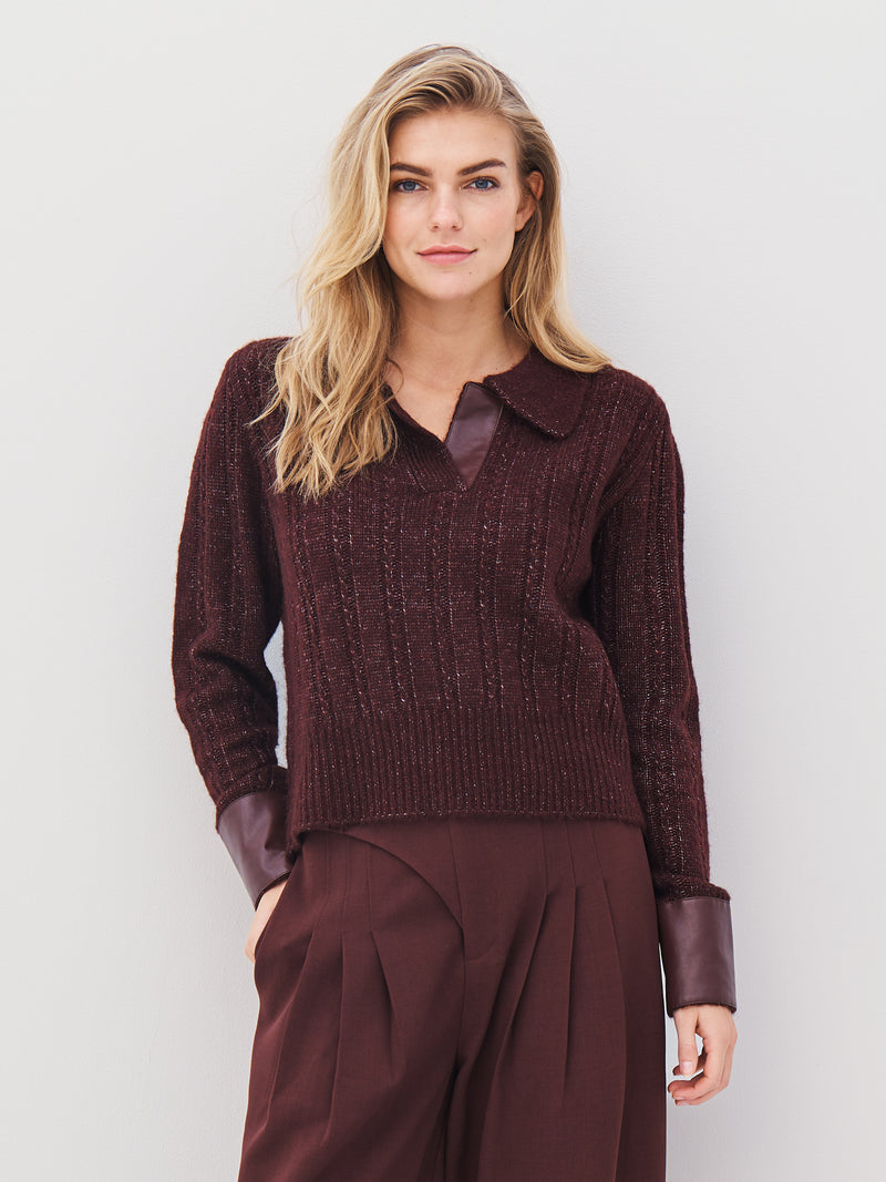 NÜ ANIA knit blouse Blouses 789 Grape Mix