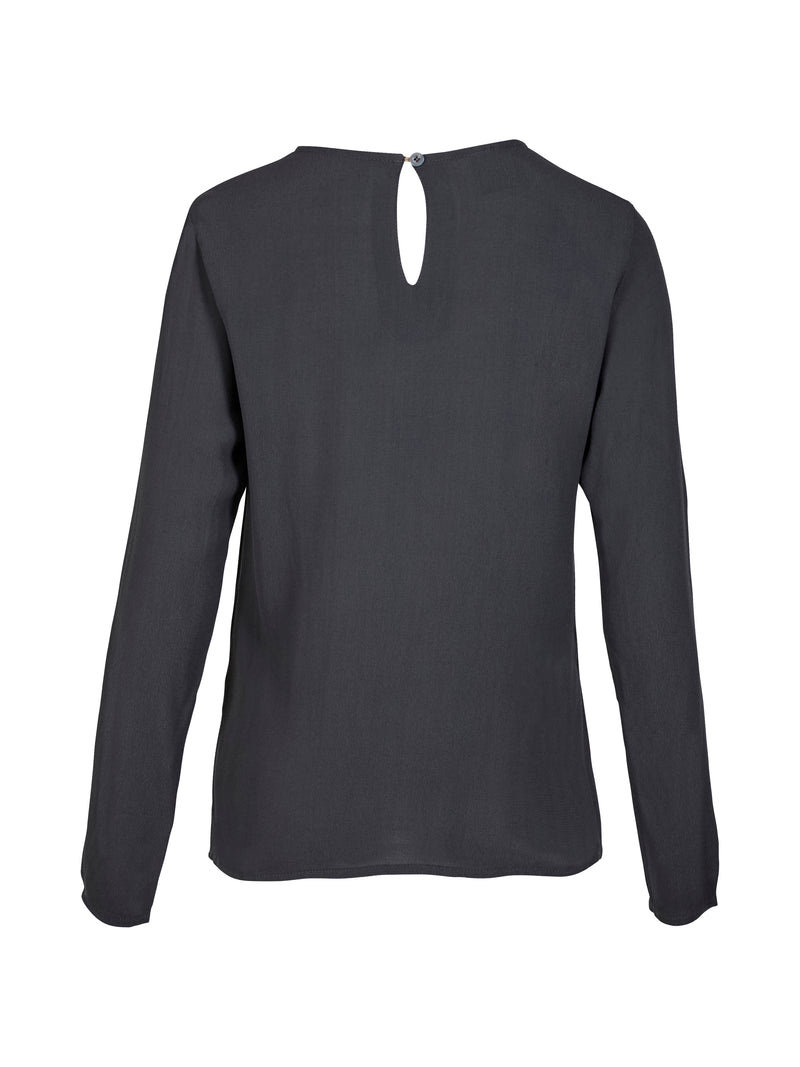 NÜ ANNI drape blouse Blouses 901 Grey