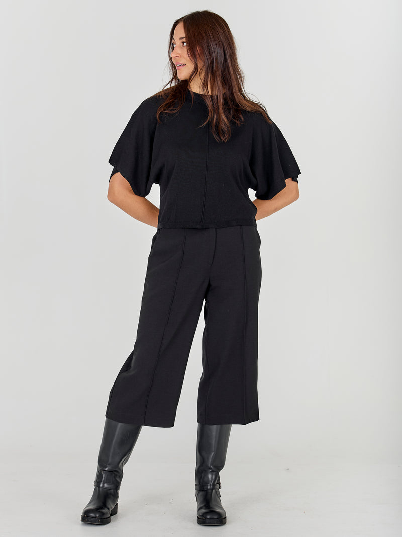 NÜ ASMI knit blouse  Black