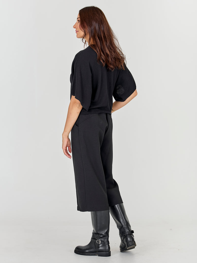 NÜ ASMI knit blouse  Black