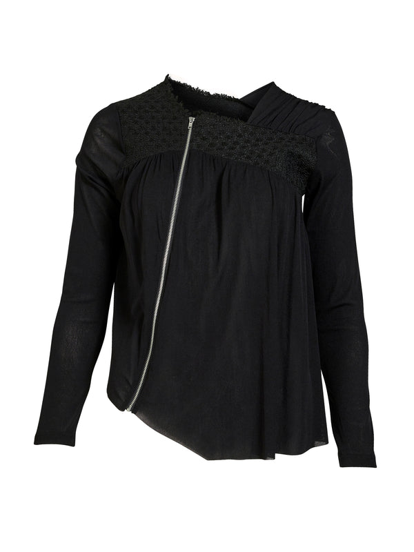 NÜ BETH zip blouse Blouses Black