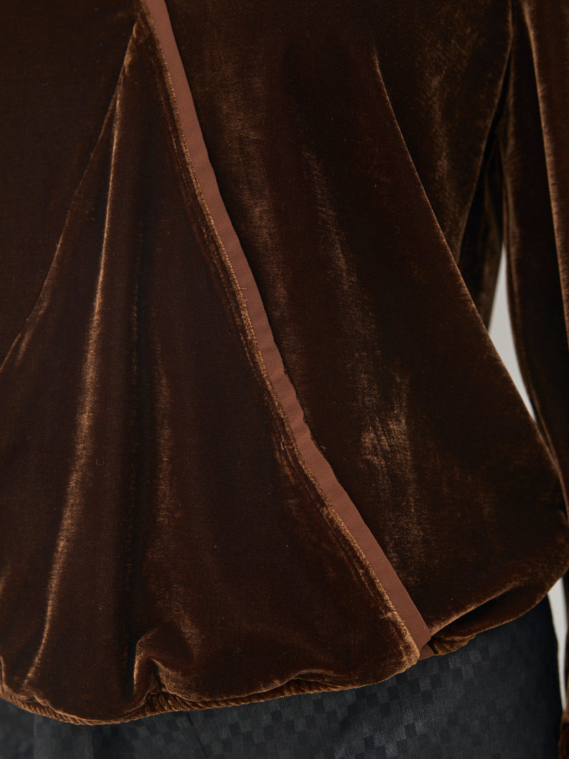 NÜ BILLE wrap blouse Blouses 294 Dark Earth