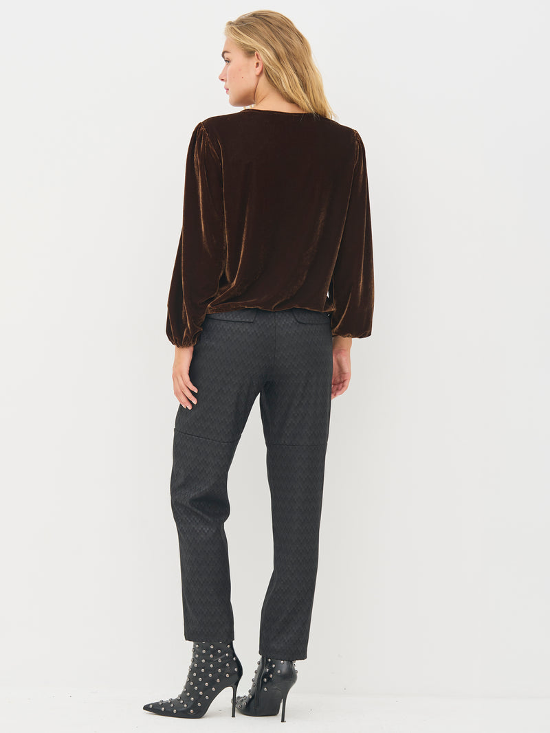 NÜ BILLE wrap blouse Blouses 294 Dark Earth