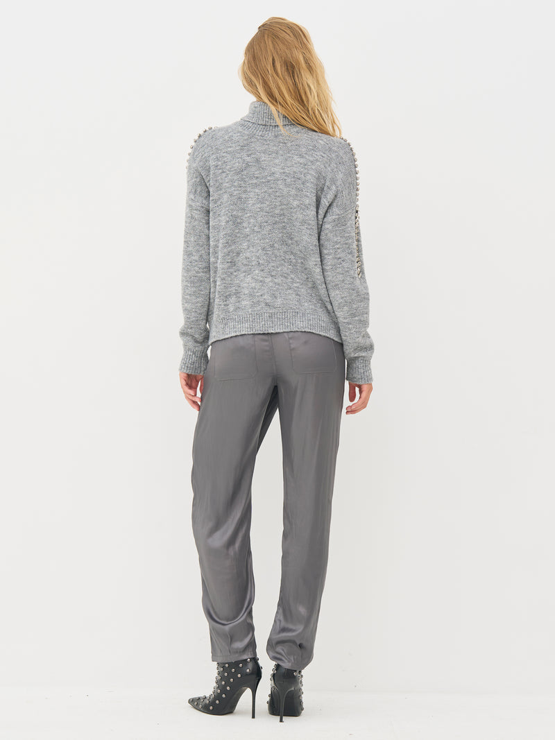 NÜ BOEL trousers Trousers 989 iron grey