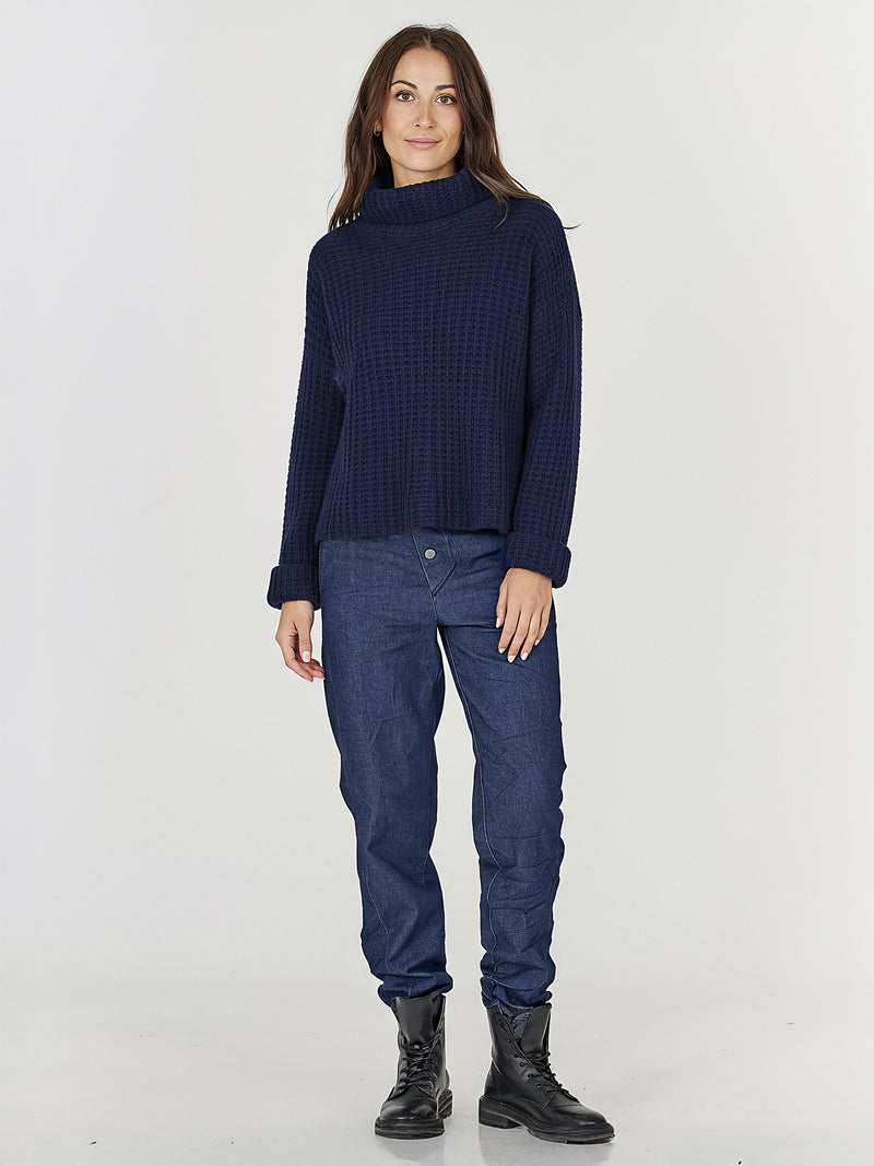 NÜ Bano Blouse knit Knit 476 Navy