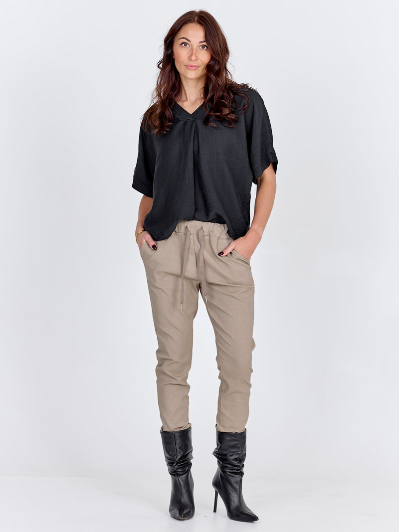 NÜ CARMEN plain trousers Trousers 112 Bone