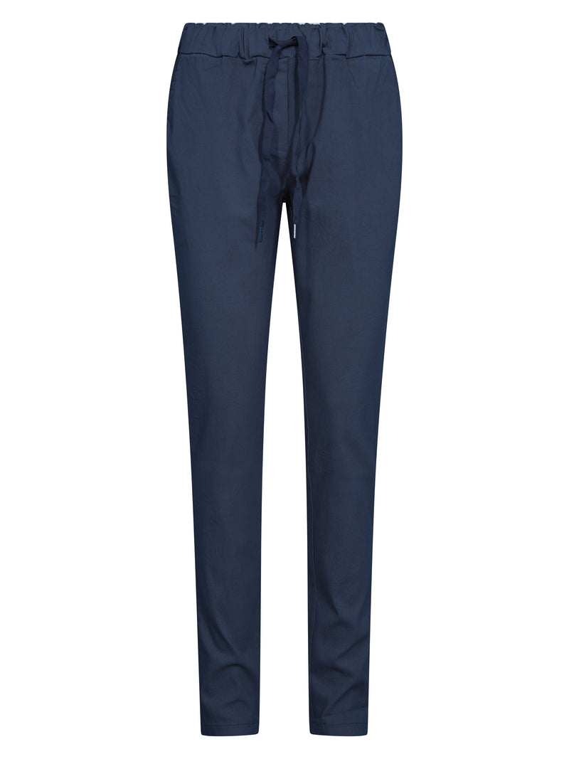 NÜ CARMEN plain trousers Trousers 476 Navy