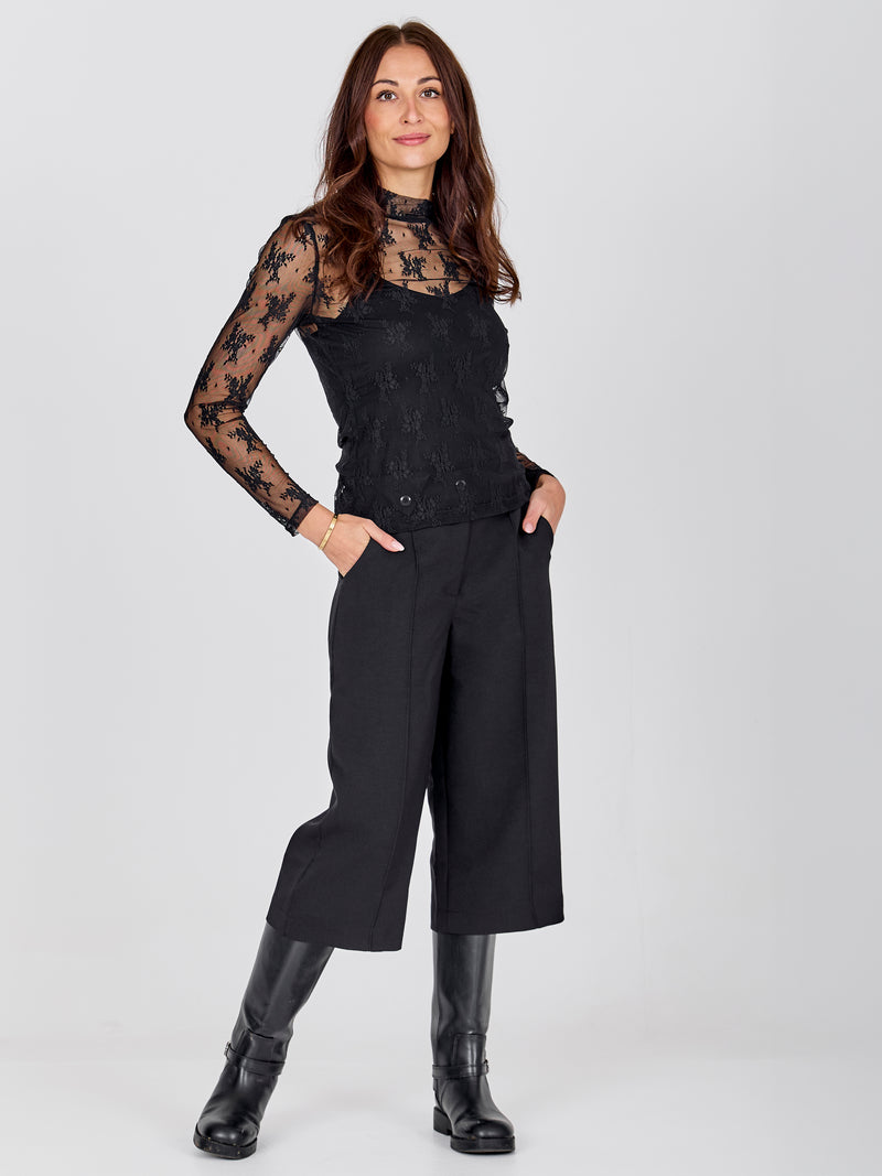 NÜ CHERIESE Mesh Top Tops and T-shirts Black