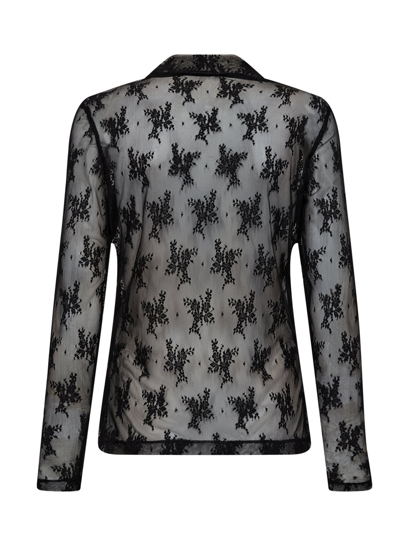 NÜ CHERIESE Mesh Top Tops and T-shirts Black