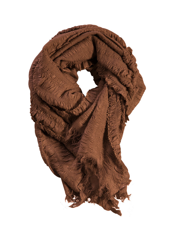 NÜ HOPE Large multi scarf Scarf 287 Toffee Brown