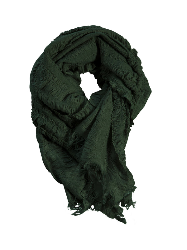 NÜ HOPE Large multi scarf Scarf 399 Dark Bottle Green
