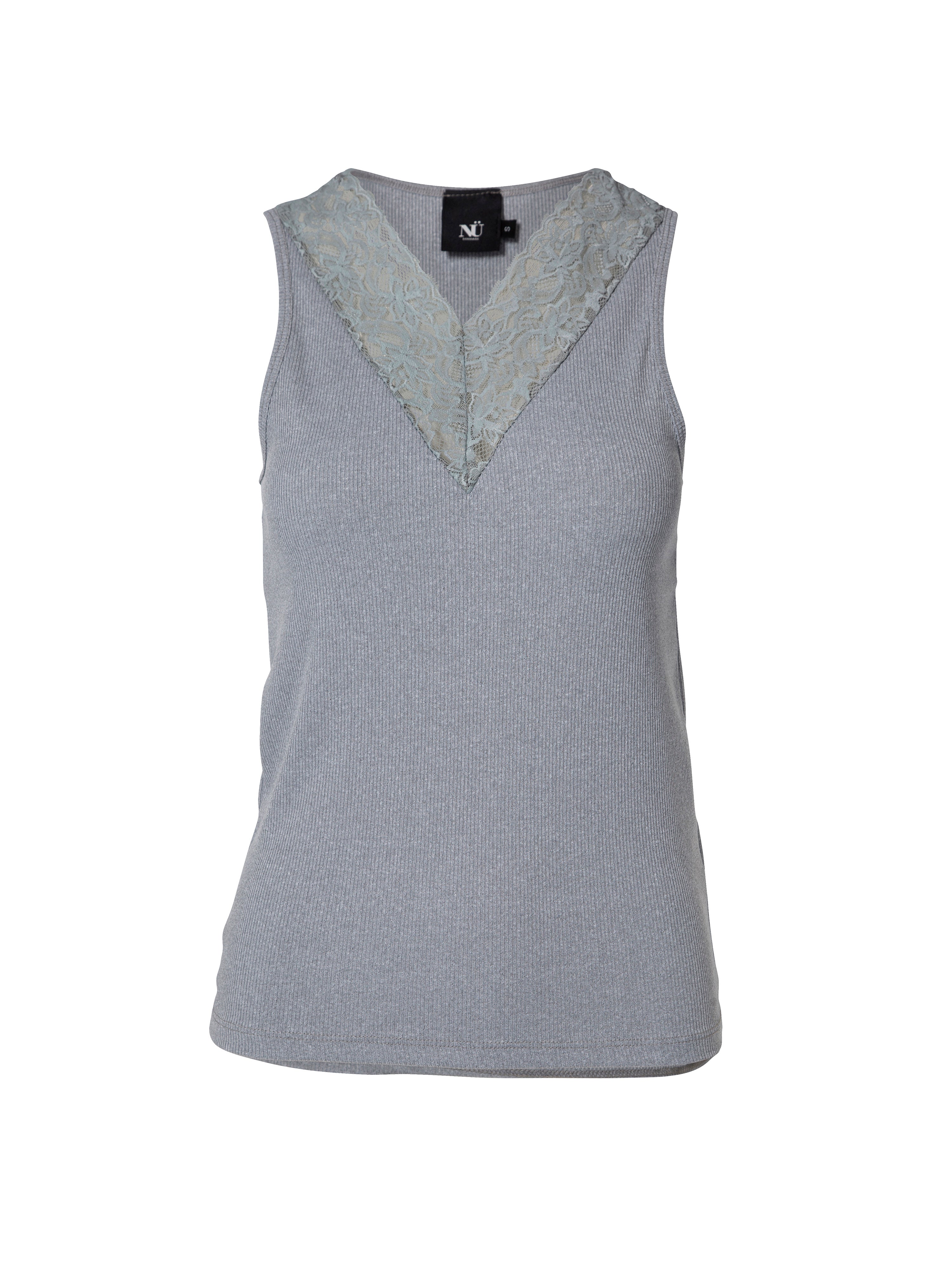 LUNA lace top - Grey melange – NÜ Denmark - UK