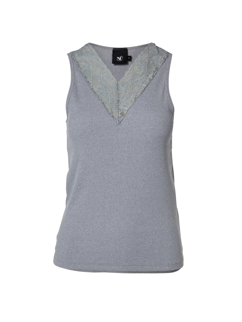 NÜ LUNA lace top Tops and T-shirts 900 Grey melange