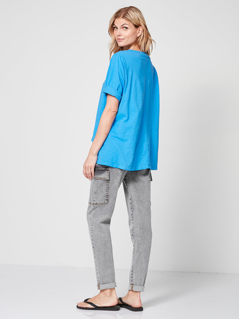 NÜ OAKLEE oversize t-shirt Tops and T-shirts 485 Electric blue