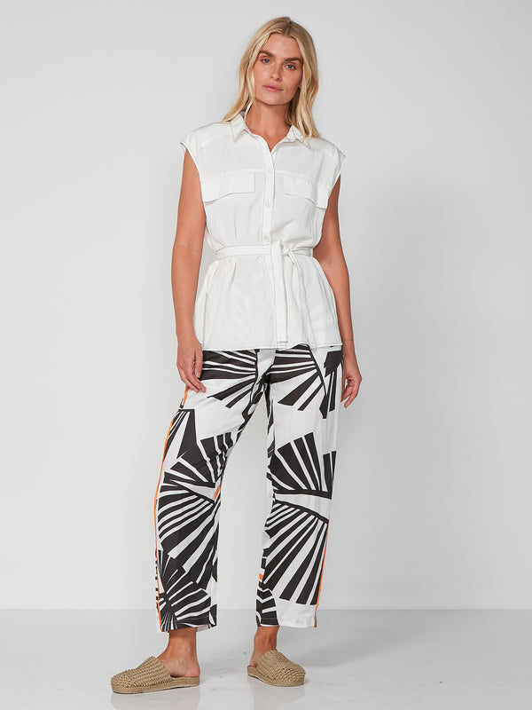 NÜ PENNY patterned trousers 7/8 Trousers Black mix