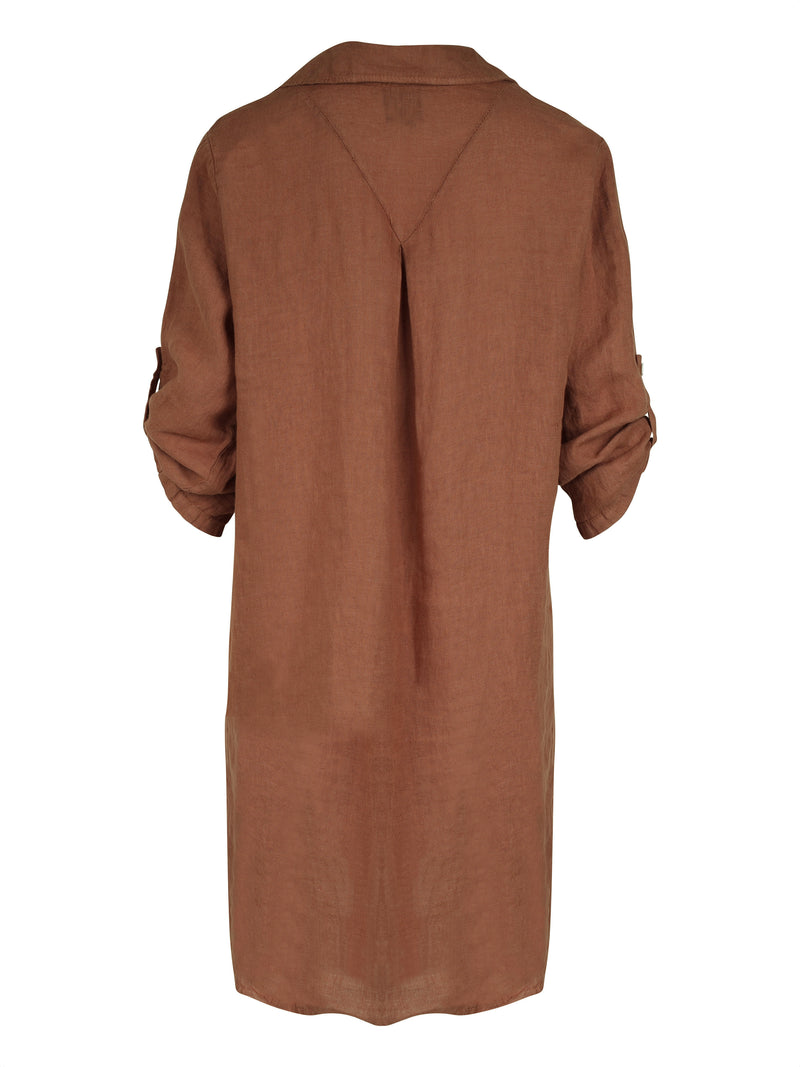 NÜ POLETTE linen tunic Tunics 286 Mocca Mousse