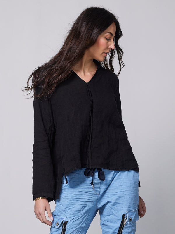 NÜ POLETTE linen shirt Shirts Black
