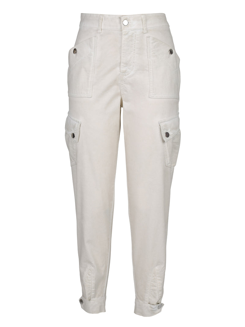 NÜ TAYLA trousers with cargo pockets Trousers 110 Creme