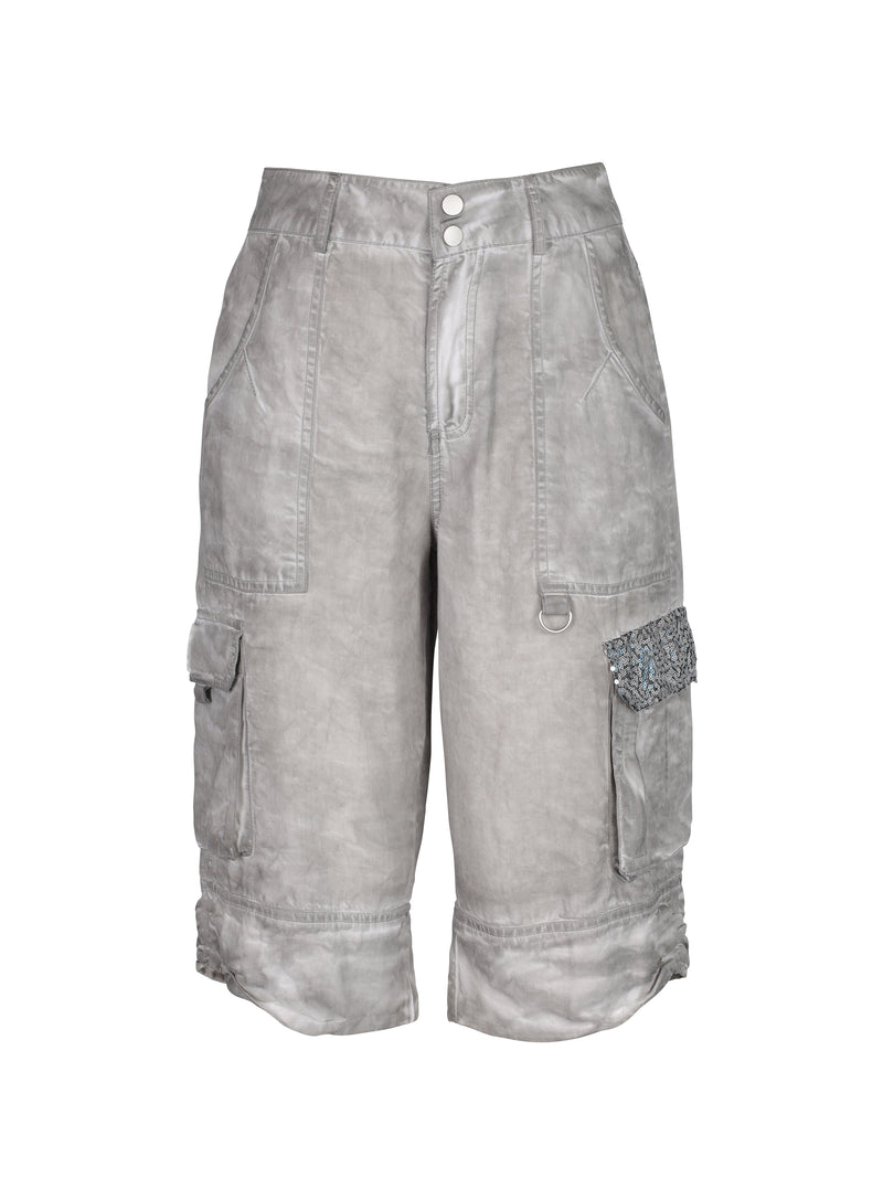 NÜ TERRA bermuda short with cold-dye look Shorts 910 kit