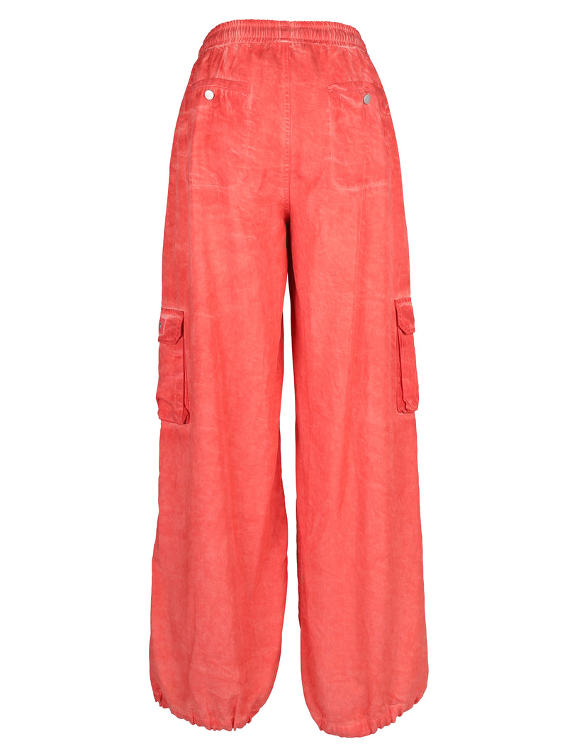 NÜ TERRA trousers with a cold-dye look Trousers 627 Bright red