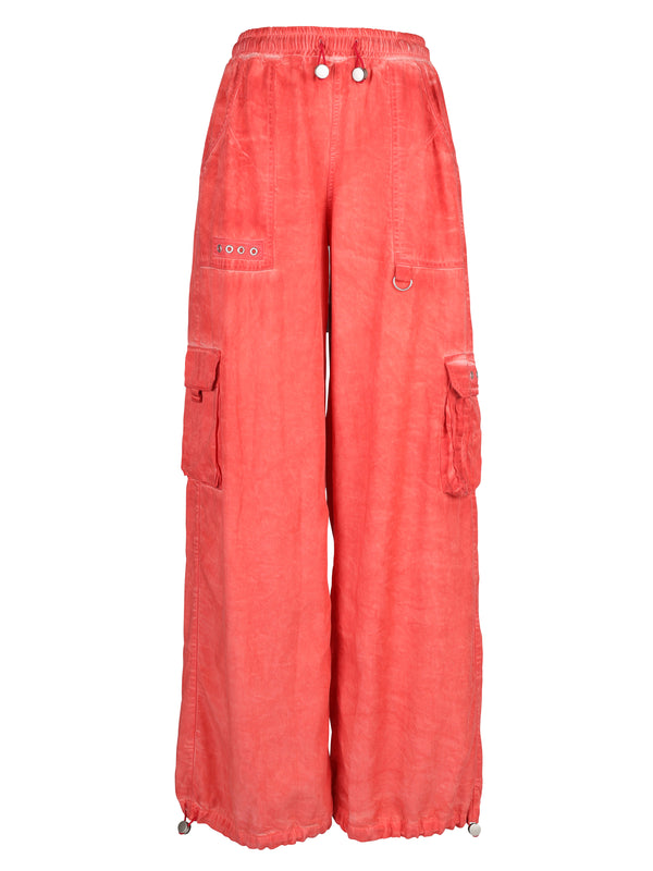 NÜ TERRA trousers with a cold-dye look Trousers 627 Bright red