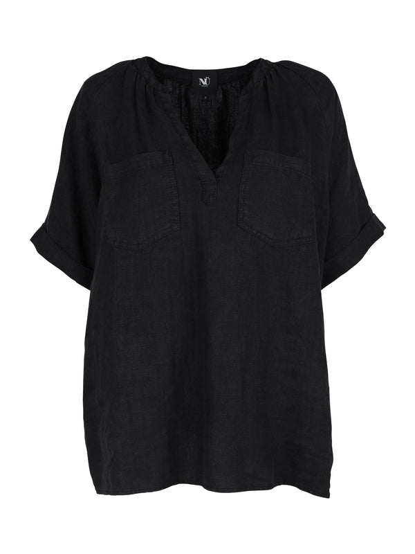 NÜ TESSA linen blouse Tops and T-shirts Black