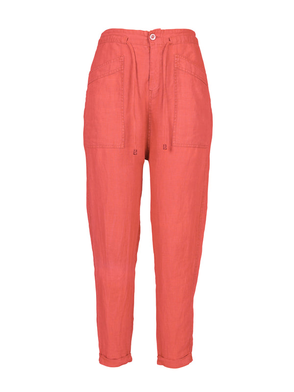 NÜ TESSA linen trousers  Trousers 627 Bright red