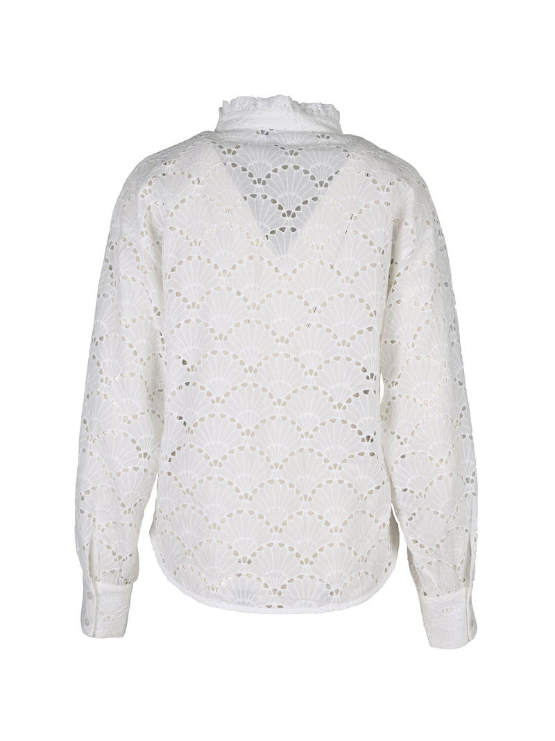 NÜ Titica shirt with lace pattern Shirts 110 Creme