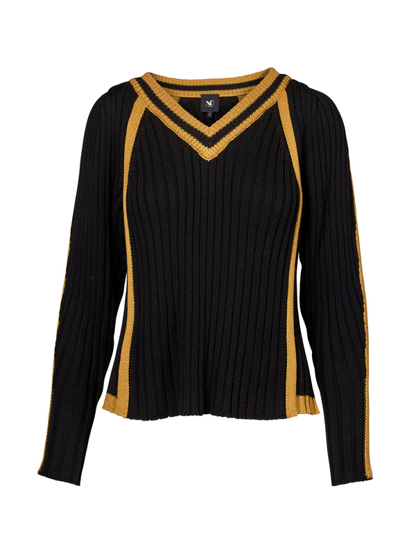 NÜ VEGA knitted blouse Knit Black mix