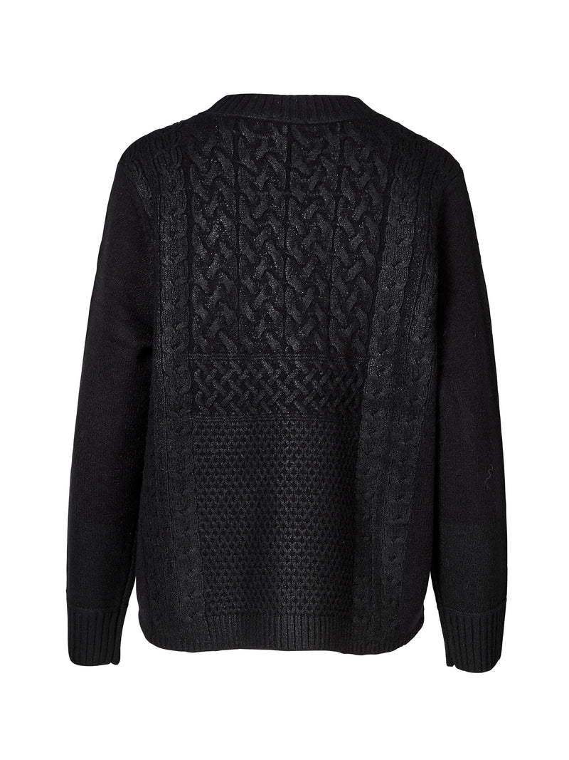 NÜ VIBE knit blouse Knit Black mix