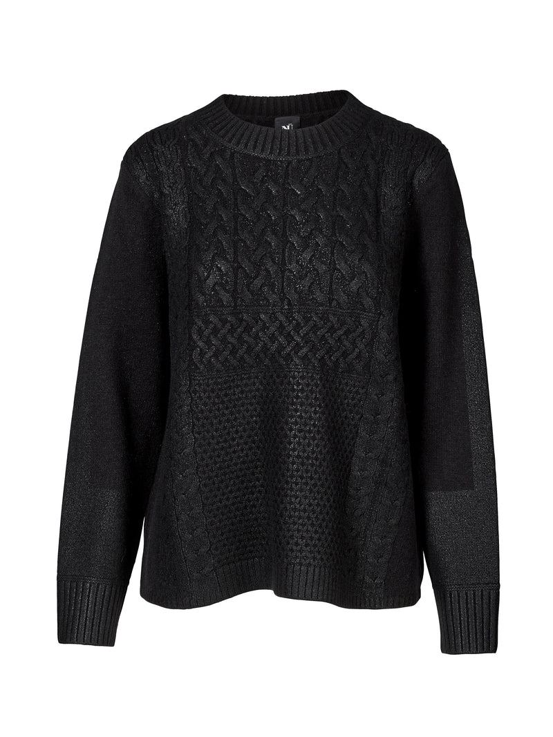 NÜ VIBE knit blouse Knit Black mix