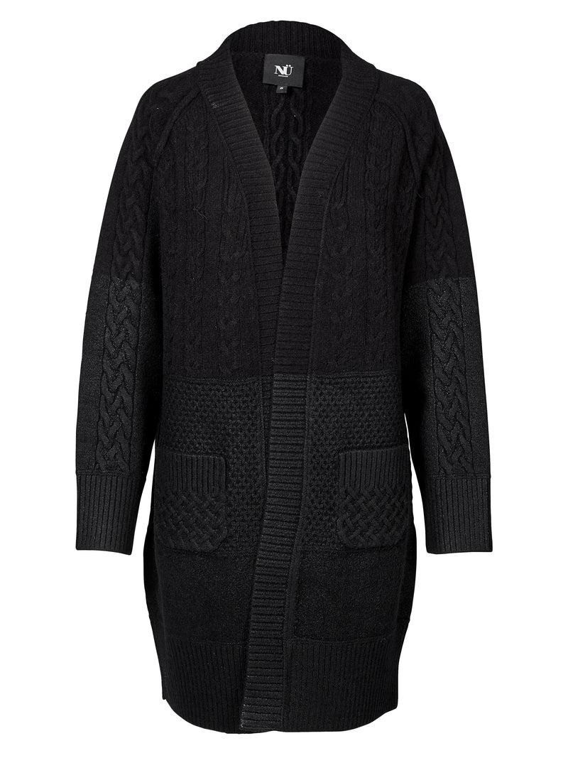 NÜ VIBE knitted cardigan Cardigans Black mix