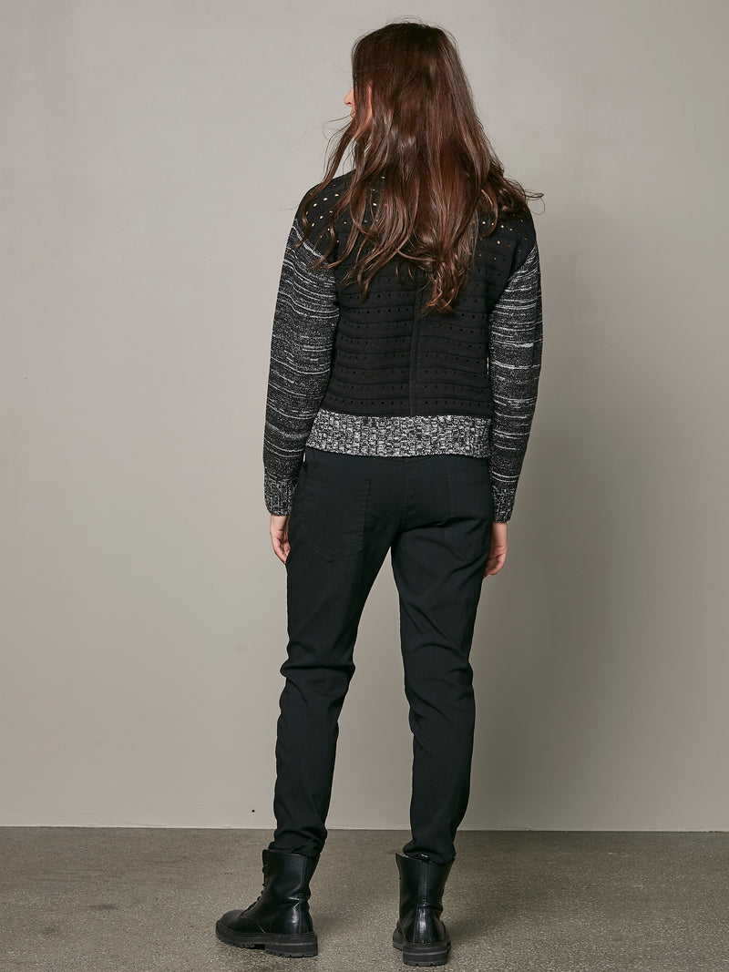 NÜ VILKE knit sweater Knit 000 Solid black