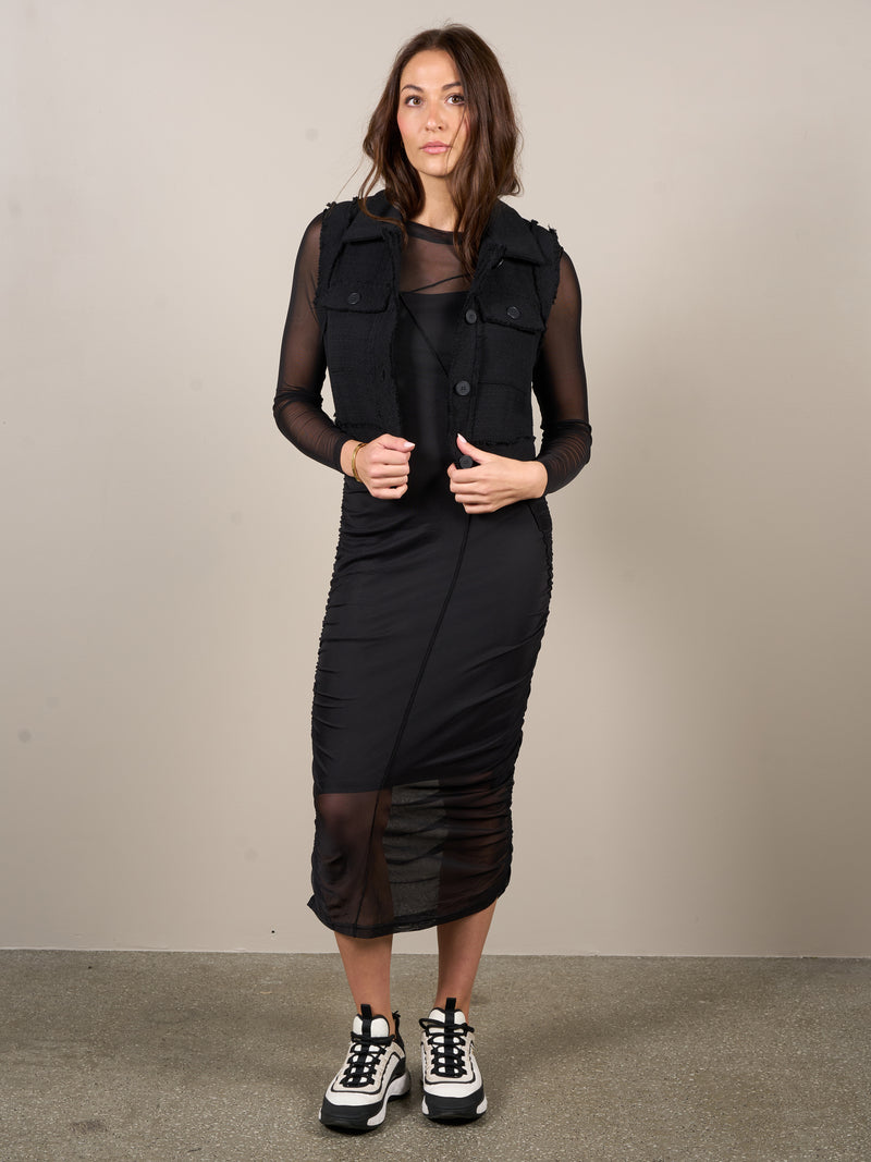 NÜ VINJA mesh dress Dresses Black